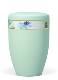 Ekologická urna Floral, mátově zelená