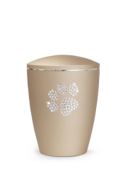 Zvířecí urna Elegance Paw, champagne 1,5l