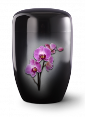 Kovová urna Fleur Noire, orchidej
