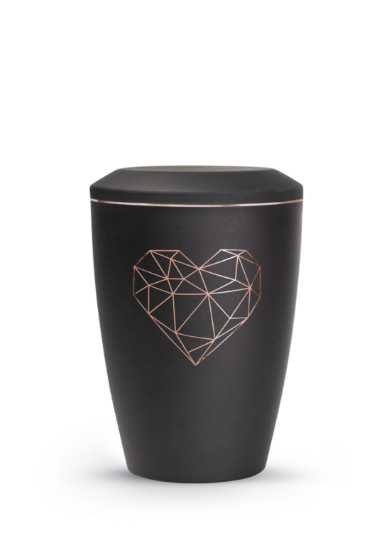 Zvířecí urna Karat Heart - Černá 1,5l