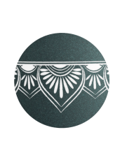 Ekologická urna Mandala, smaragdová, mandala - bok