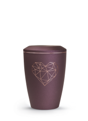 Zvířecí urna Karat Heart - Berry 0,5l