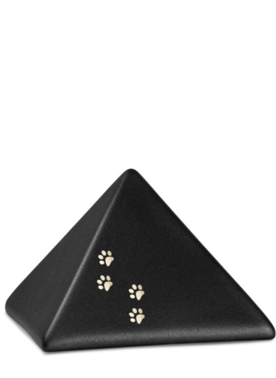 Zvířecí urna Pyramide Paws - Černá 1,5l