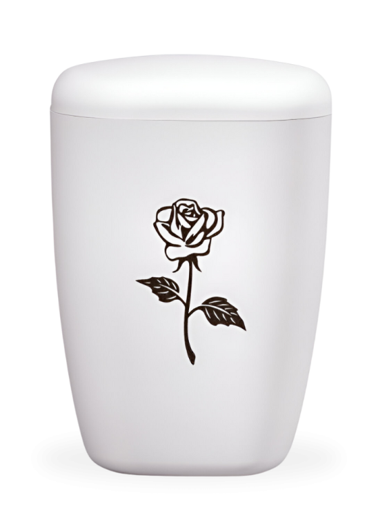 Ökologische Urne Contura Rose, Weiß