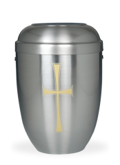 Kovová urna Faith Stříbrná, kříž II