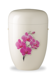 Kovová urna Amaris - Krémová/Orchidea