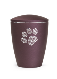 Zvířecí urna Elegance Paw, berry 2,8l