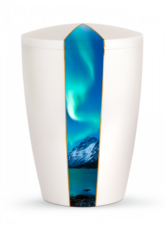 Ekologická urna Firmament White, polární záře II