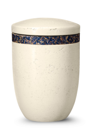 Ökologische Urne Dujura – Beige/Kornblume