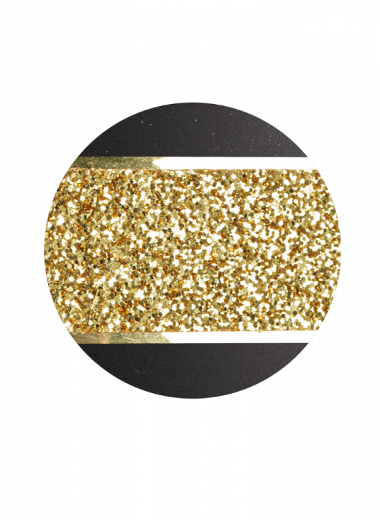 Ekologická urna Glamour Gold, černá, ozdobný pásek