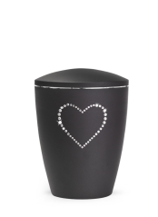 Zvířecí urna Elegance Heart, černá 1,5l Zvířecí urna Elegance Heart, černá 1,5l