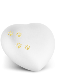 Urna dla zwierząt Herz Paws - Biała 1,5l