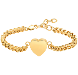 Náramek s přívěskem Heart - Gold Náramek s přívěskem Heart - Gold