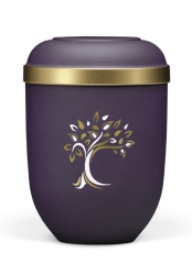 Ökologische Urne Velvet Baum, violett, Baum