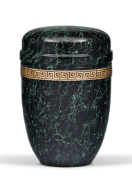 Metalowa urna Faith Patina, meander