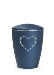 Zvířecí urna Elegance Heart, navy 1,5l