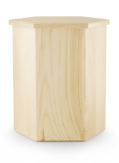 Dřevěná urna Hexagon