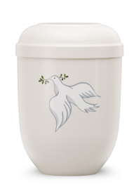 Ekologická urna Classic – Biela/Holubica