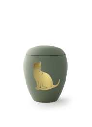 Zvířecí urna Siena Cat - Olivová 0,5l