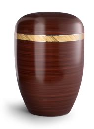 Ekologická urna Milano, hnědá, ozdobný pásek