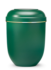 Ekologická urna Classic – Zelená/Zlatý pásik