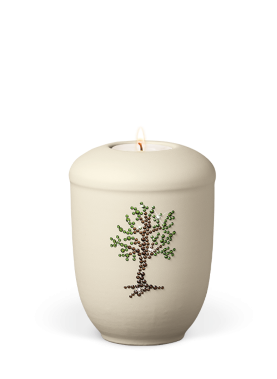 Keramická miniurna Baum - Krémová