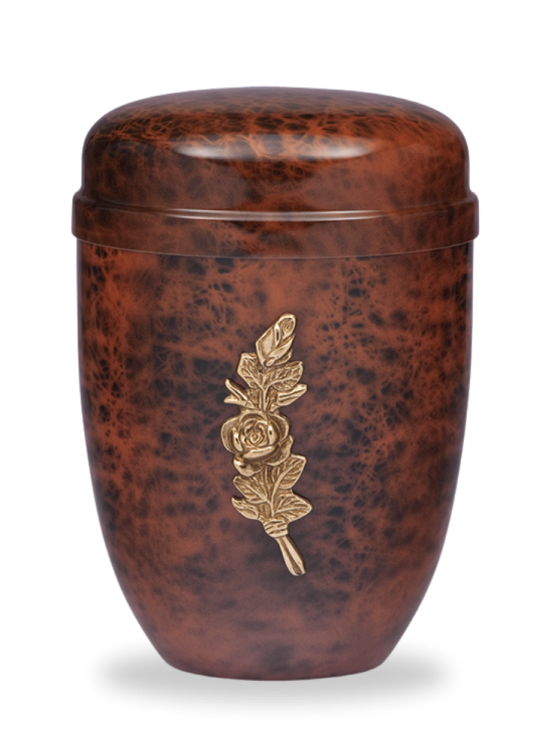 Kovová urna Evelis - Burel/Růže