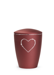 Zvířecí urna Elegance Heart, rubínová, 0,5l, srdce Zvířecí urna Elegance Heart, rubínová, 0,5l, srdce