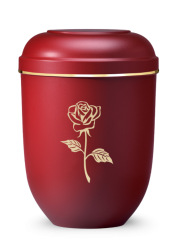 Ekologická urna Classic - Červená/Růže