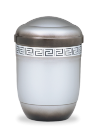 Kovová urna Soluna - Šedá/Meandr