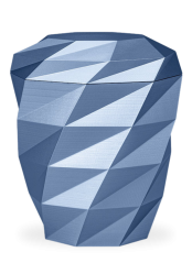 Ökologische Urne Polygon, blau