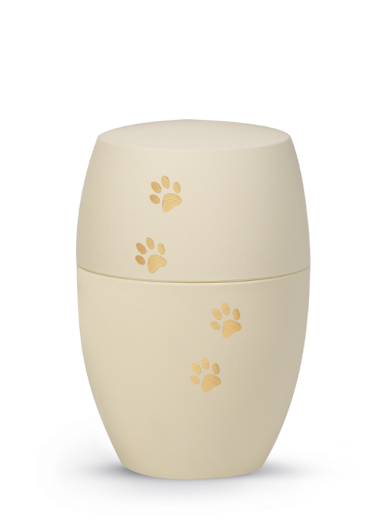 Zvířecí urna Infinity Paws - Creme 2,8l
