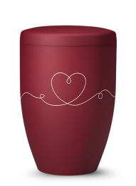 Ekologická urna OneLine - Červená/Srdce