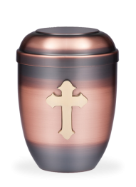 Metalowa urna Faith Miedź, krzyż