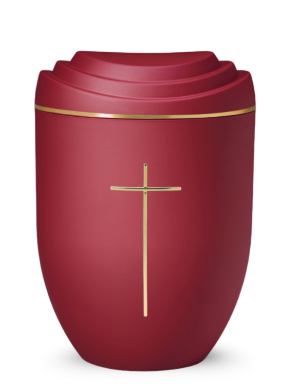 Ökologische Urne Scalerna - Kreuz/Rot