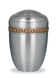 Kovová urna Klasik, růže/šedá II