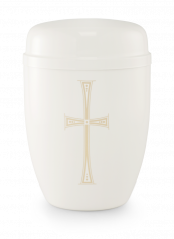 Kovová urna Faith Bílá - Kříž