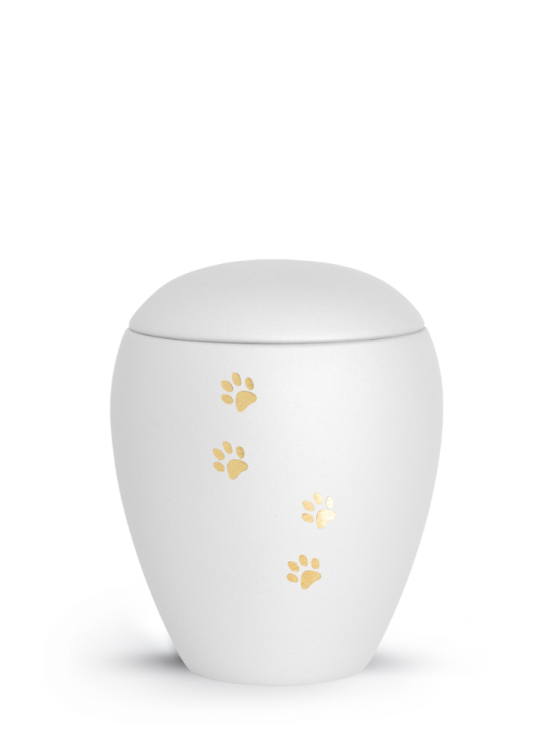 Zvířecí urna Verona Paws - Bílá 1,5l