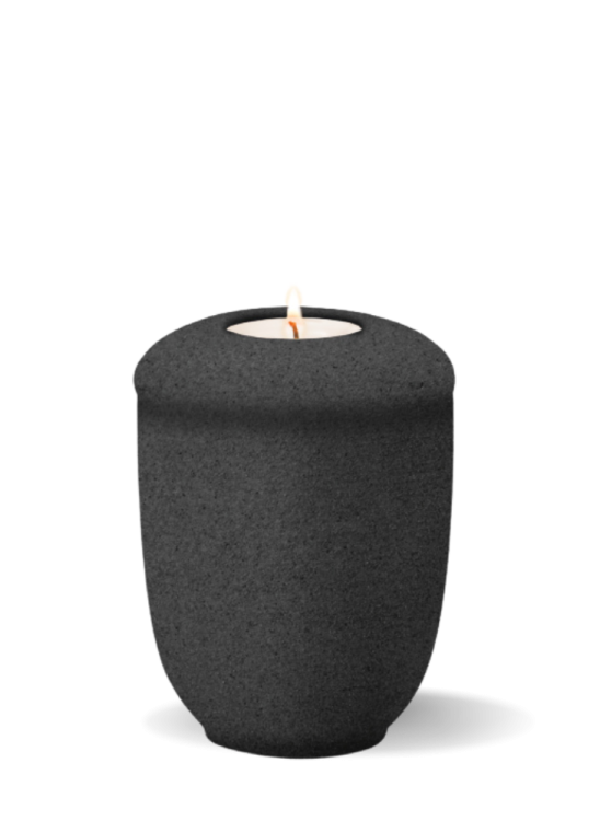 Ceramiczna mini urna Zephyr - antracytowa czerń