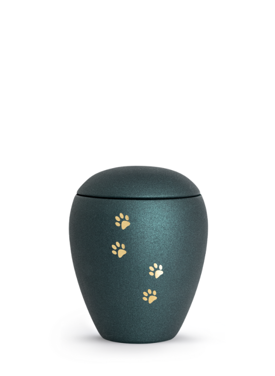 Zvířecí urna Verona Paws - Smaragdová 0,5l