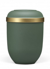 Ekologická urna Velvet, olivová, ozdobný pásek