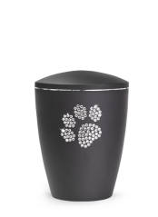 Zvířecí urna Elegance Paw, černá 1,5l