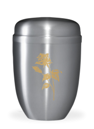Metalowa urna Faith Silver, róża II