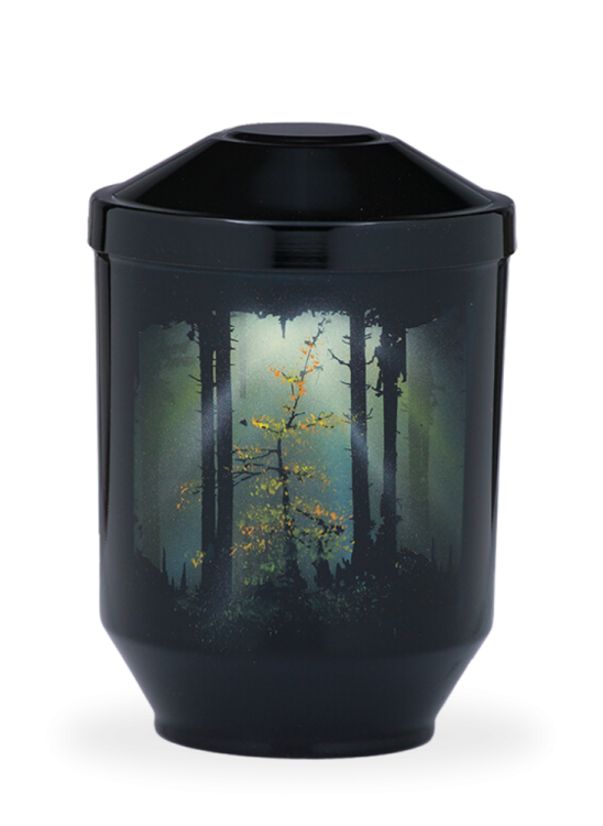 Kovová urna Aibrush, lesní mýtina