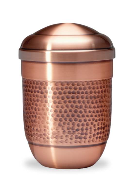 Kovová urna Faith Měděná II - Tepaná/Světlá