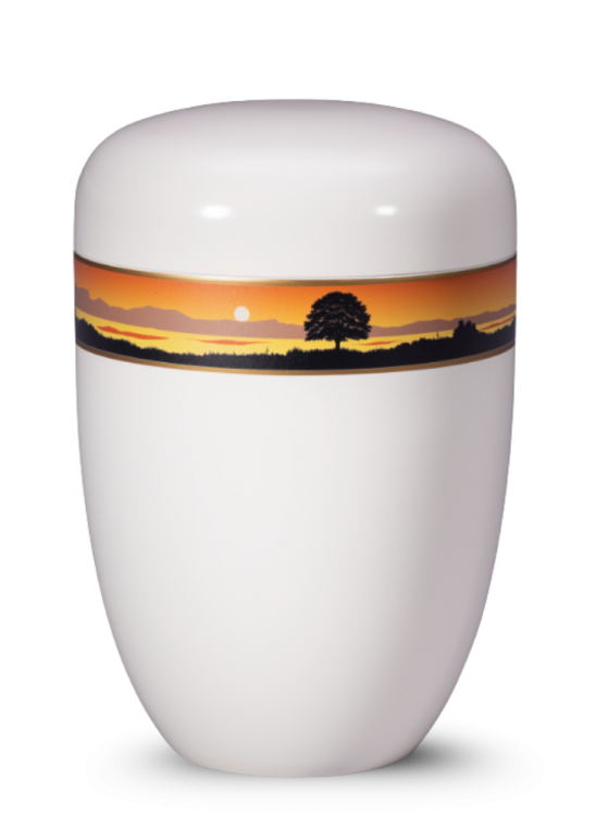 Ökologische Urne Royal White – Landschaft
