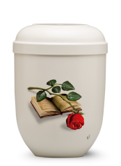 Ekologická urna Classic - Kniha s růží