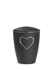 Zvířecí urna Elegance Heart, černá, 0,5l, srdce Zvířecí urna Elegance Heart, černá, 0,5l, srdce