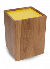 Dřevěná urna Optimistic Wood - Žlutá