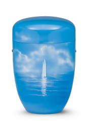 Kovová urna Airbrush - Modrá/Plachetnice